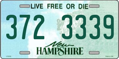 NH license plate 3723339