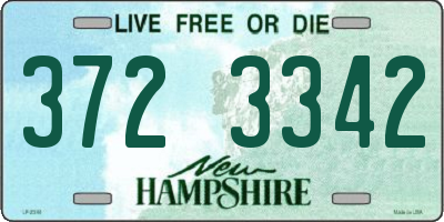NH license plate 3723342