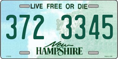 NH license plate 3723345