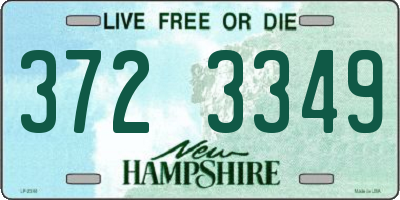 NH license plate 3723349