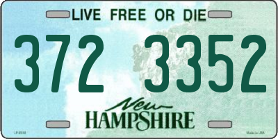 NH license plate 3723352