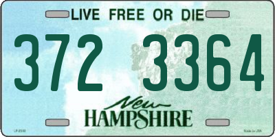 NH license plate 3723364