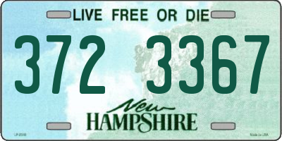 NH license plate 3723367
