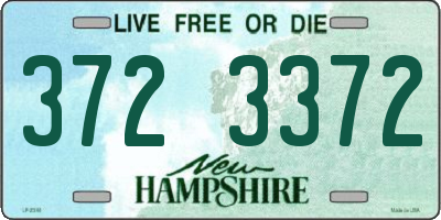 NH license plate 3723372