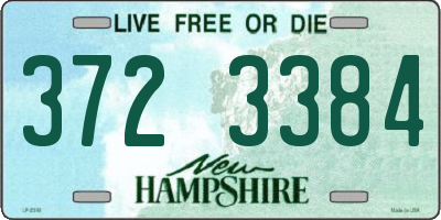 NH license plate 3723384