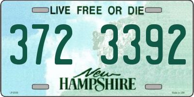 NH license plate 3723392