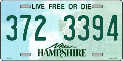 NH license plate 3723394