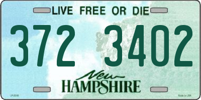 NH license plate 3723402