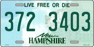 NH license plate 3723403