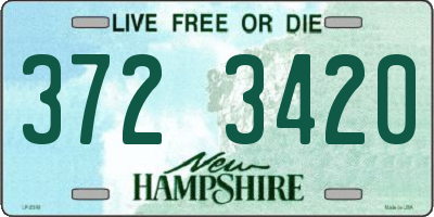 NH license plate 3723420