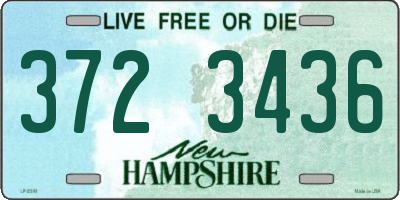 NH license plate 3723436
