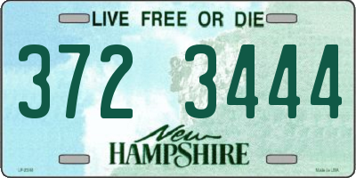 NH license plate 3723444