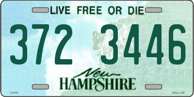 NH license plate 3723446