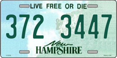 NH license plate 3723447