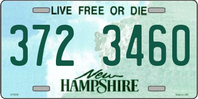 NH license plate 3723460