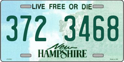 NH license plate 3723468