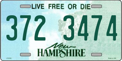NH license plate 3723474
