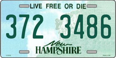 NH license plate 3723486