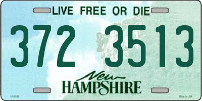NH license plate 3723513