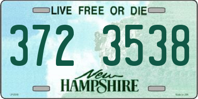 NH license plate 3723538