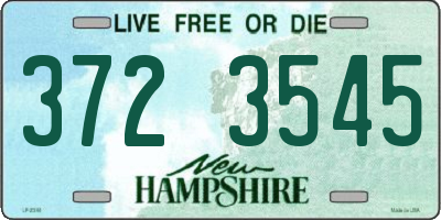 NH license plate 3723545