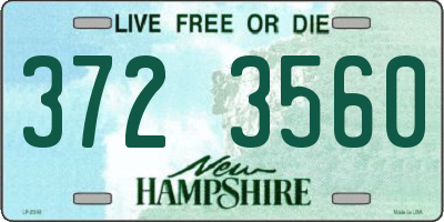 NH license plate 3723560