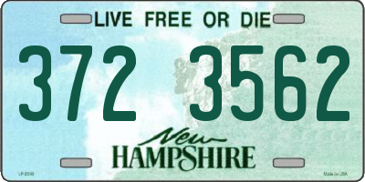 NH license plate 3723562