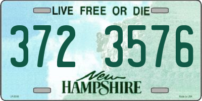 NH license plate 3723576