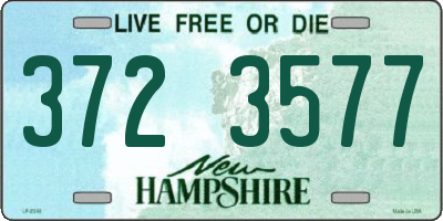 NH license plate 3723577