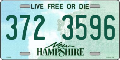 NH license plate 3723596