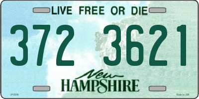 NH license plate 3723621