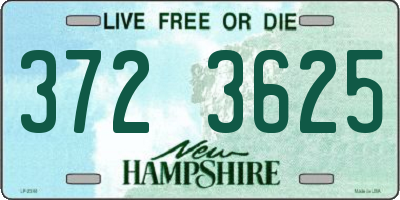 NH license plate 3723625