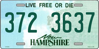 NH license plate 3723637