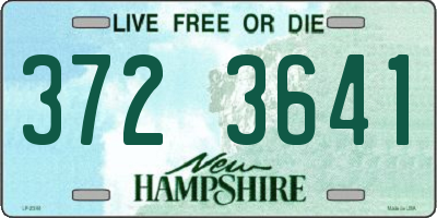 NH license plate 3723641