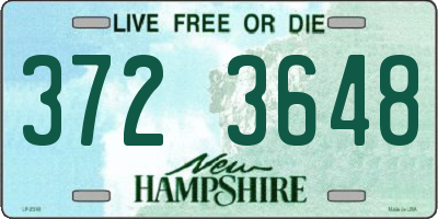 NH license plate 3723648