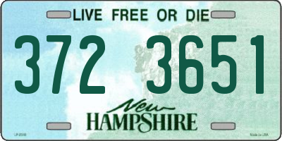 NH license plate 3723651