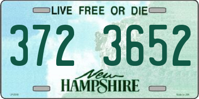 NH license plate 3723652