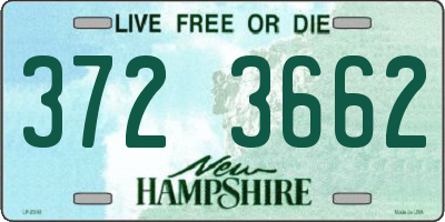 NH license plate 3723662