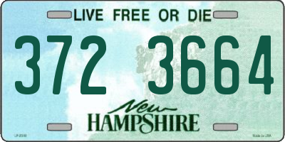 NH license plate 3723664