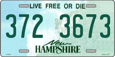 NH license plate 3723673