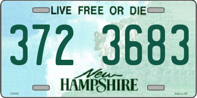 NH license plate 3723683
