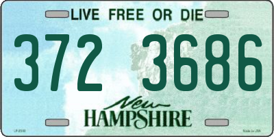 NH license plate 3723686
