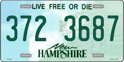 NH license plate 3723687