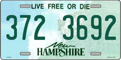 NH license plate 3723692
