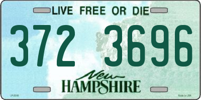 NH license plate 3723696