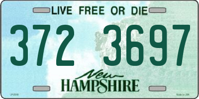 NH license plate 3723697