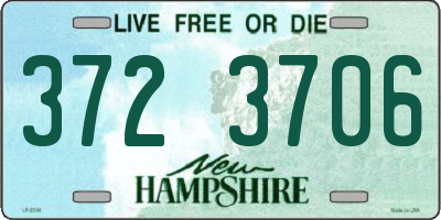 NH license plate 3723706