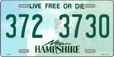 NH license plate 3723730