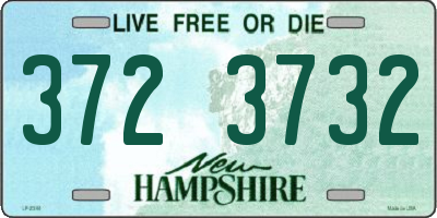 NH license plate 3723732