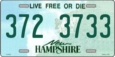 NH license plate 3723733